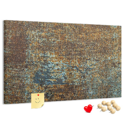 Bilder mit Korkrückwand rostige Oberfläche mit blauen Akzenten
