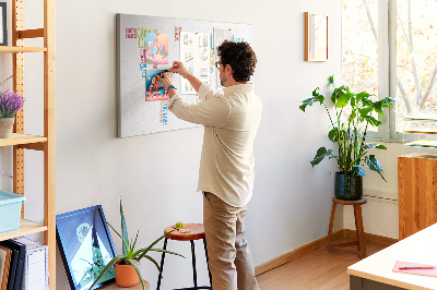 Korkbild Weltkarte mit farbigen Ländernamen