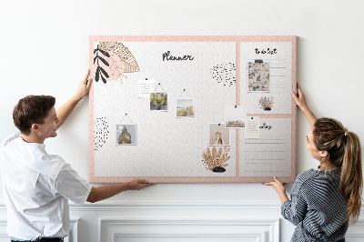 Bilder mit Korkrückwand stilvoller Planer mit floralen Akzenten