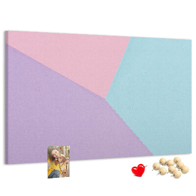 Korktafel mit geometrischem Pastellformen-Motiv