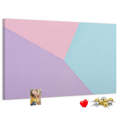 Korktafel mit geometrischem Pastellformen-Motiv