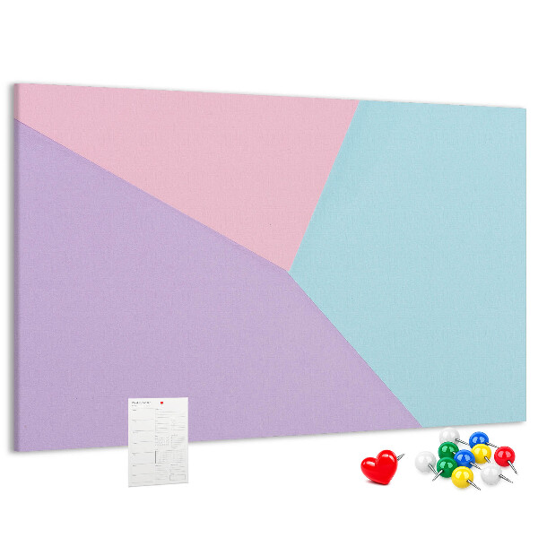 Korktafel mit geometrischem Pastellformen-Motiv
