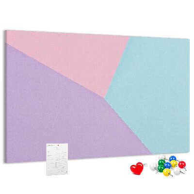 Korktafel mit geometrischem Pastellformen-Motiv