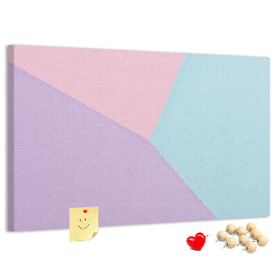 Korktafel mit geometrischem Pastellformen-Motiv