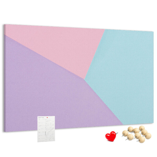 Korktafel mit geometrischem Pastellformen-Motiv