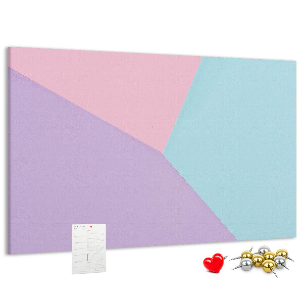 Korktafel mit geometrischem Pastellformen-Motiv
