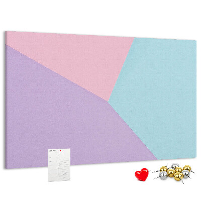 Korktafel mit geometrischem Pastellformen-Motiv