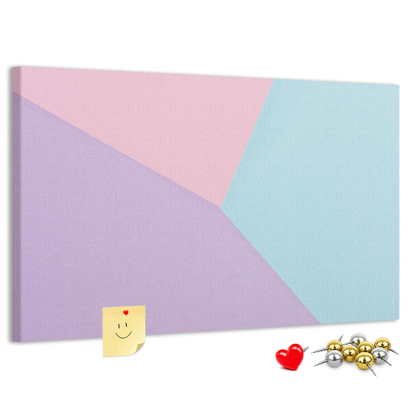 Korktafel mit geometrischem Pastellformen-Motiv
