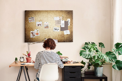 Weltkarte mit Korkrückwand antike Darstellung mit markierten Punkten
