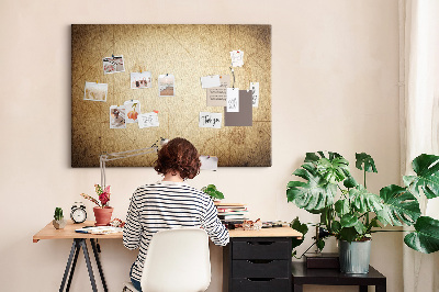 Weltkarte mit Korkrückwand antike Darstellung mit markierten Punkten