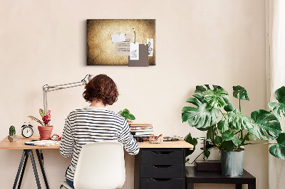 Weltkarte mit Korkrückwand antike Darstellung mit markierten Punkten