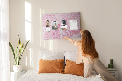Bild mit Korkrückwand rosa Pfingstrosen in einem zarten Farbton