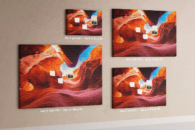 Korktafel mit Motiv Rote Felsen und blauer Himmel