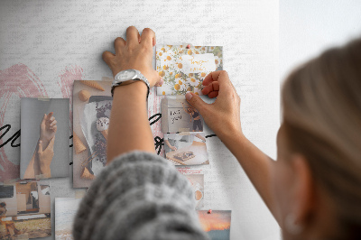 Bilder mit Korkrückwand Motiv Selbstliebe in Pastellfarben