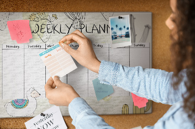 Bilder mit Korkrückwand Kakteen und Tiere im minimalistischen Stil