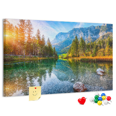 Korkbild malerische Berglandschaft mit einem See