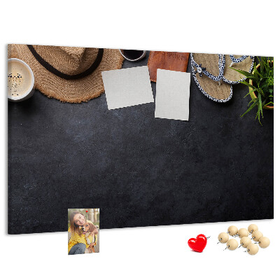 Pinnwand aus Kork mit sommerlichem Strandmotiv