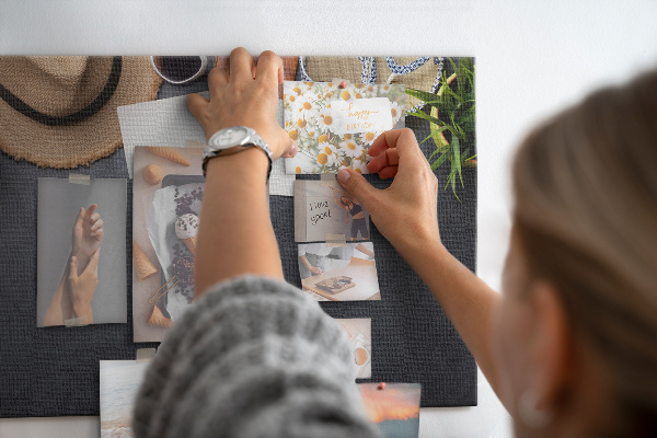 Pinnwand aus Kork mit sommerlichem Strandmotiv