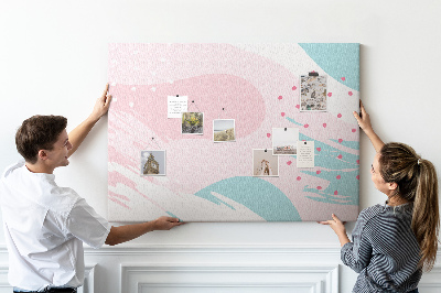 Bilder mit Korkrückwand abstrakte Flecken in Pastellfarben