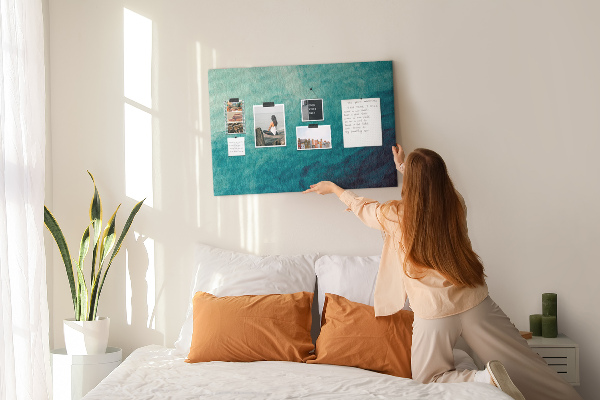 Bilder mit Korkrückwand blaue Wellen in einer friedlichen Komposition