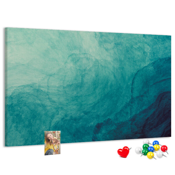 Bilder mit Korkrückwand blaue Wellen in einer friedlichen Komposition