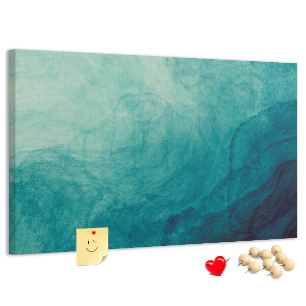 Bilder mit Korkrückwand blaue Wellen in einer friedlichen Komposition
