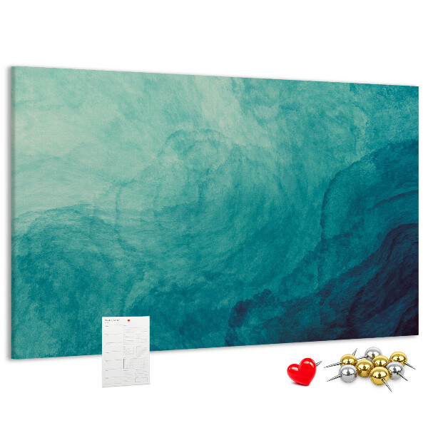 Bilder mit Korkrückwand blaue Wellen in einer friedlichen Komposition