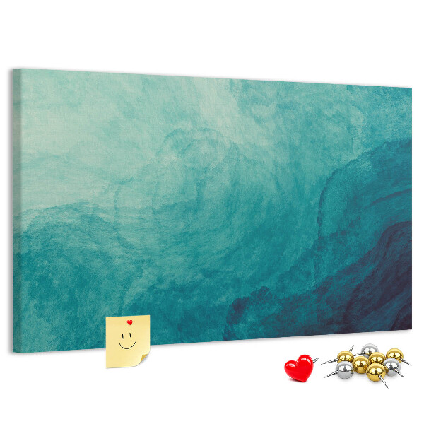 Bilder mit Korkrückwand blaue Wellen in einer friedlichen Komposition
