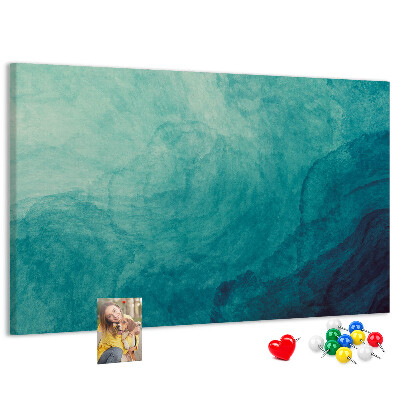 Bilder mit Korkrückwand blaue Wellen in einer friedlichen Komposition