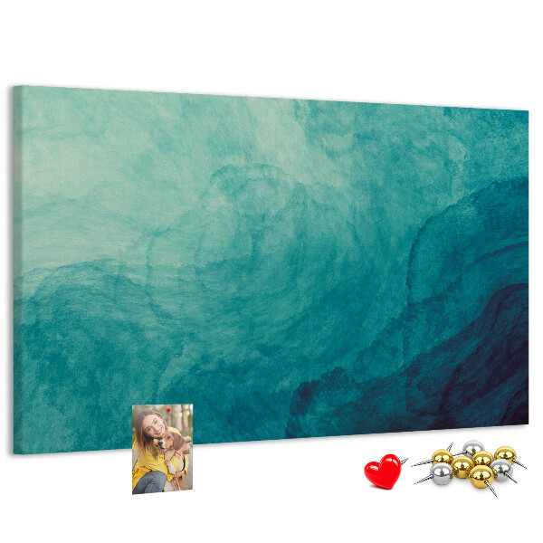 Bilder mit Korkrückwand blaue Wellen in einer friedlichen Komposition