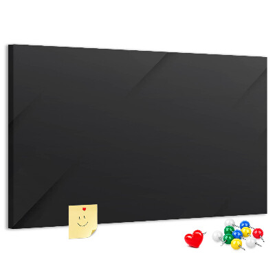 Korktafel schwarze Ausführung mit farbigen Stecknadeln