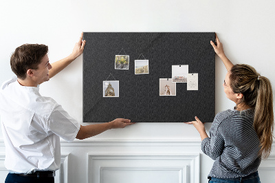 Korktafel schwarze Ausführung mit farbigen Stecknadeln