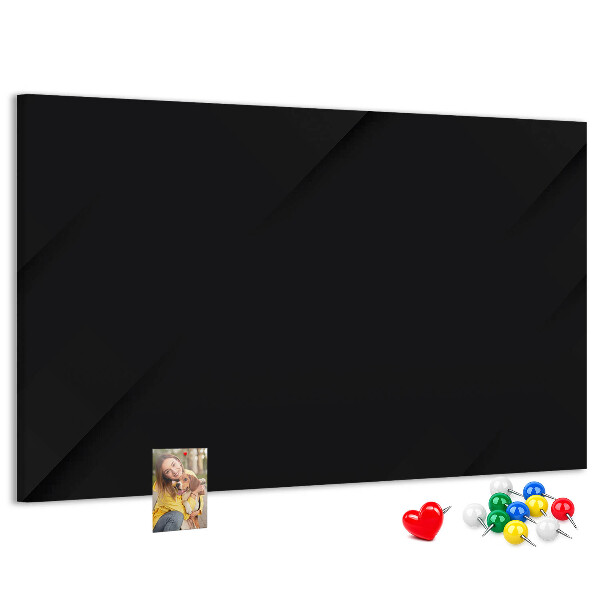 Korktafel schwarze Ausführung mit farbigen Stecknadeln