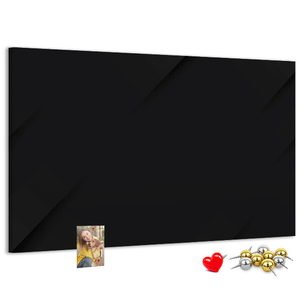 Korktafel schwarze Ausführung mit farbigen Stecknadeln
