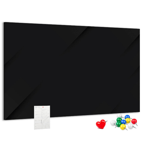 Korktafel schwarze Ausführung mit farbigen Stecknadeln