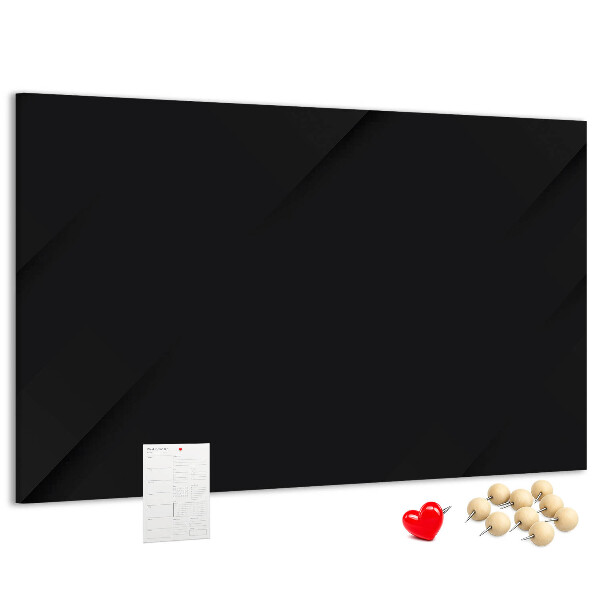 Korktafel schwarze Ausführung mit farbigen Stecknadeln