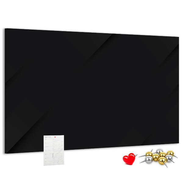 Korktafel schwarze Ausführung mit farbigen Stecknadeln