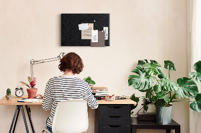 Korktafel schwarze Ausführung mit farbigen Stecknadeln