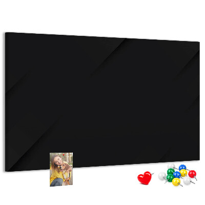 Korktafel schwarze Ausführung mit farbigen Stecknadeln
