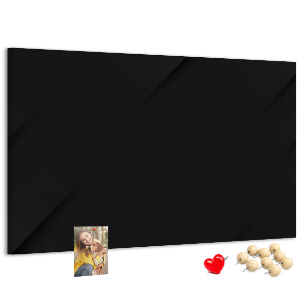 Korktafel schwarze Ausführung mit farbigen Stecknadeln