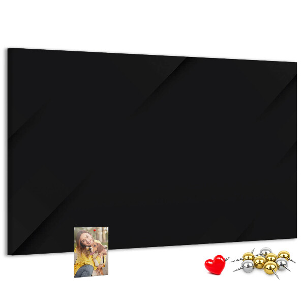 Korktafel schwarze Ausführung mit farbigen Stecknadeln