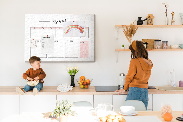 Kork-Wochenplaner mit Platz für Notizen