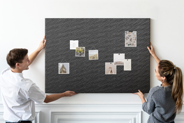 Korkbild schwarze Textur mit feinem Karomuster