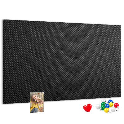 Korkbild schwarze Textur mit feinem Karomuster