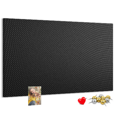 Korkbild schwarze Textur mit feinem Karomuster
