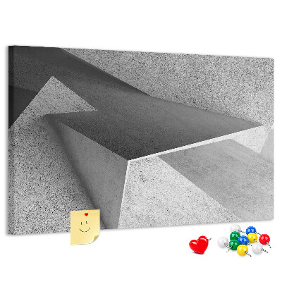Bilder mit Korkrückwand geometrische Formen im minimalistischen Stil