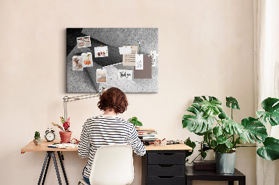 Bilder mit Korkrückwand geometrische Formen im minimalistischen Stil
