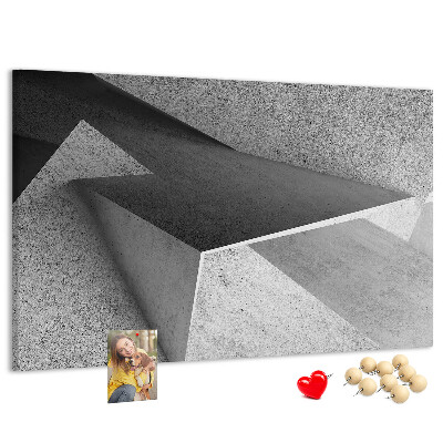 Bilder mit Korkrückwand geometrische Formen im minimalistischen Stil