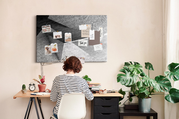 Bilder mit Korkrückwand geometrische Formen im minimalistischen Stil