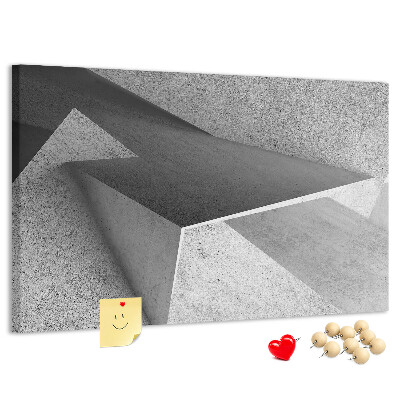 Bilder mit Korkrückwand geometrische Formen im minimalistischen Stil